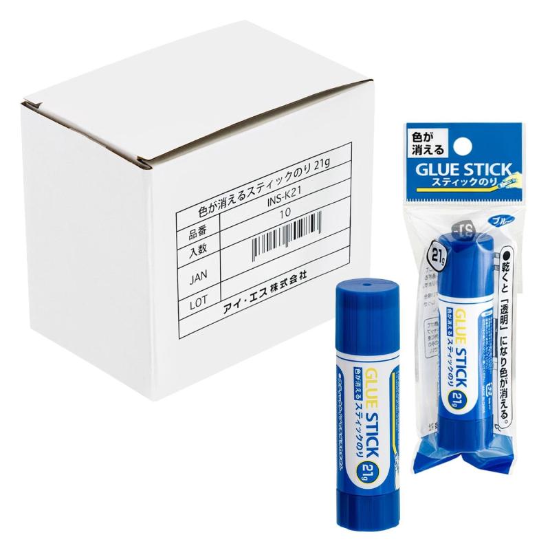 アイ・エス 色が消える スティックのり 21g 10セット INS-K21-10A