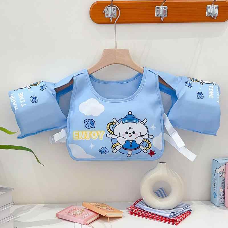 Training Goods - キッズ 浮力ベスト 男の子 女の子 ナイロン 軽量 浮力 背中 スイム 浮き具 プール ブルー グリーン ピンク