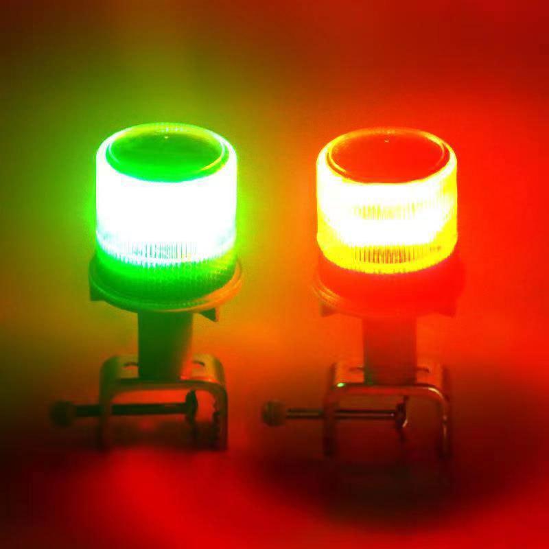 Rakuten - LED ソーラー 航行灯 信号 フラッシュ 道路 囲い 交通 障害 警告灯 黄色 赤