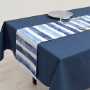 スタイルデコール(STYLE Decor) テーブルランナー・テーブルセンター (30cm×100cm) 綿100% リバーシブルタイプ ブルーホライズン W2...