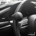 【Charming Decoration】ハンドルスピンナー 普通車 軽自動車 トラック用ハンドルスピナー おしゃれ 滑り止め加工 静音ベアリング構造 取り付け工具付属(ブラック(野球柄))