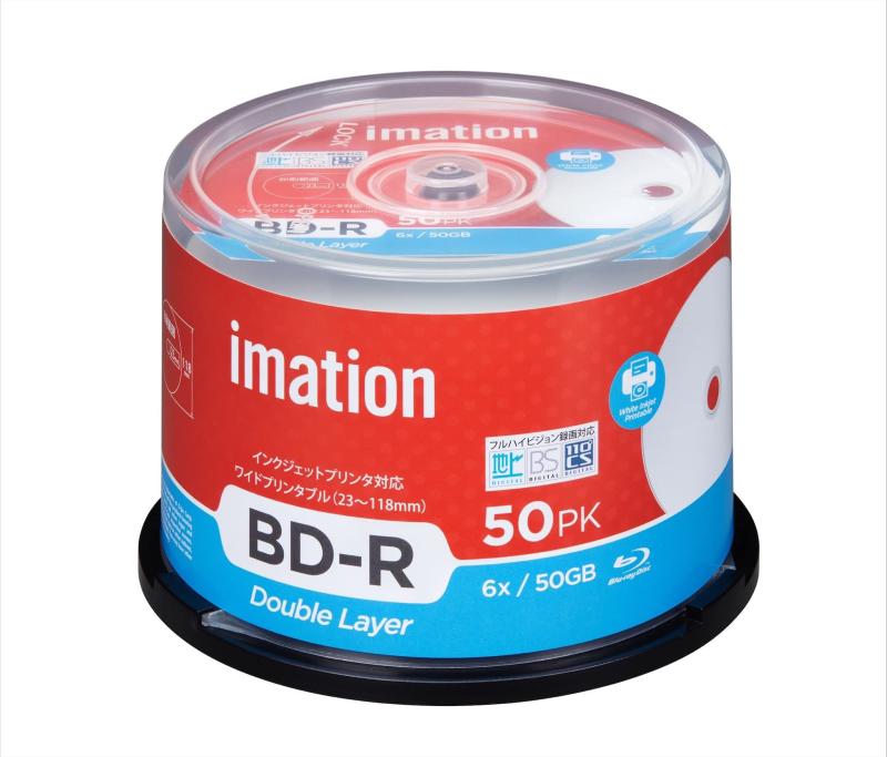 imation�ʥ��᡼������ 1��Ͽ���� �֥롼�쥤�ǥ����� BD-R DL 50GB IM091 (����2�� 1-6��® 50��)