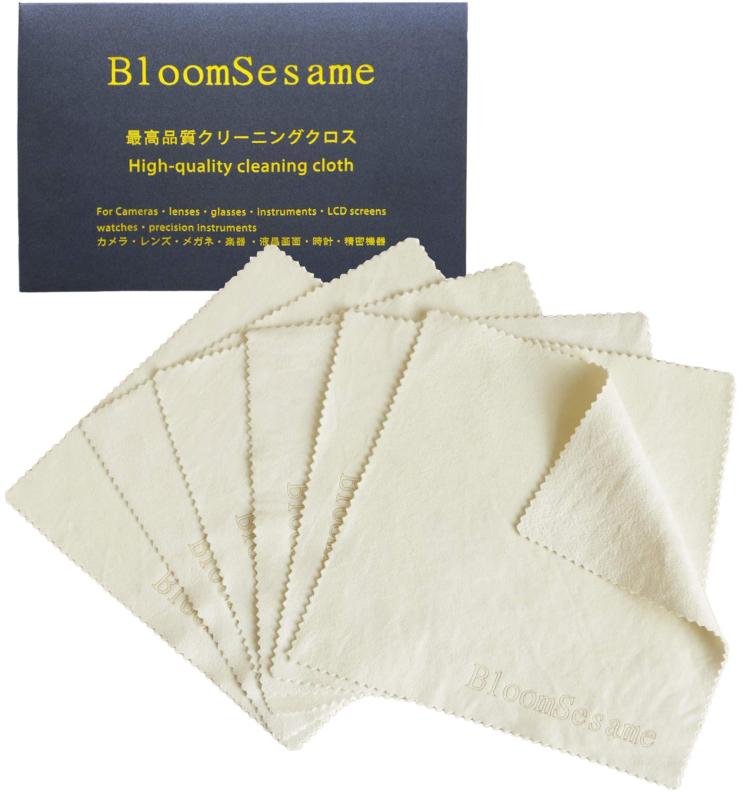 BloomSesame 天然 セーム革 クリーニングクロス 6枚セット 15cmx15cm メガネ拭き、カメラレンズ、スマホ、液晶画面、楽器拭きセームクロス