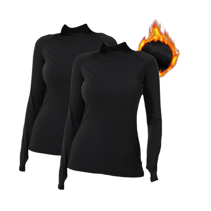[LANBAOSI] 防寒インナー レディース 裏起毛 ハイネック スポーツインナー アンダーシャツ ヒートテック フリース 長袖 コンプレッション インナー あったか アンダーウェア 防寒保温 スキー