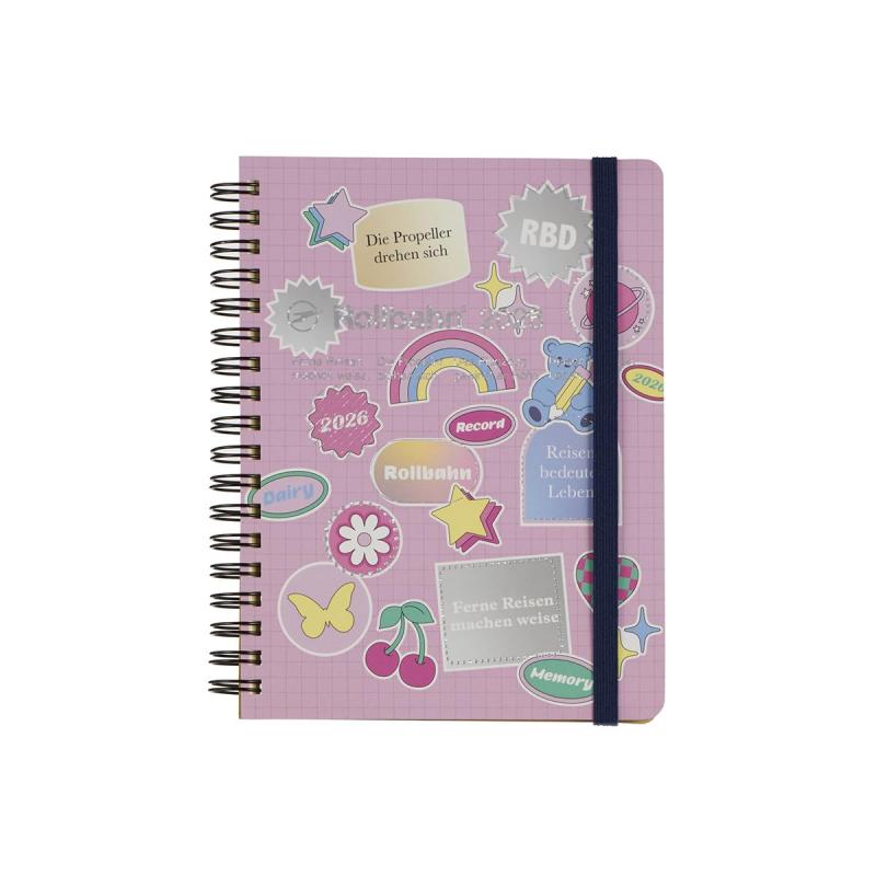 【デルフォニックス手帳 2026年版／2025年10月始まり】ロルバーンダイアリー ラベル L スケジュール帳 マンスリー（ライトピンク）