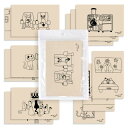 モノライク モノキャット葉書 はがき ポストカード セット Monocat set 12pack 12セット感性的なデザインはがきデイリーはがき、雰囲気のあるすっきりしたはがき長方形葉書,デザイン文具