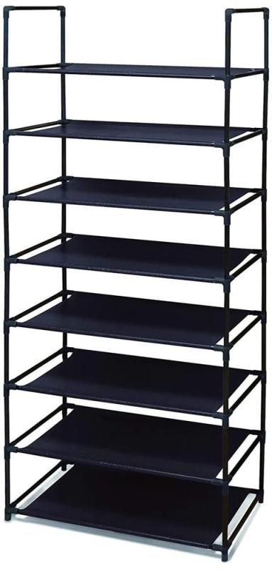 Rakuten - トレードワン(TRADE ONE) フリーラック 8段 幅57×奥行28×高さ141cm 耐荷重8kg 組立簡単 軽量 大容量 ブラック 10513