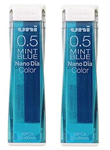 三菱鉛筆 ユニ ナノダイヤ カラー芯 0.5mm ミントブルー 2個セット