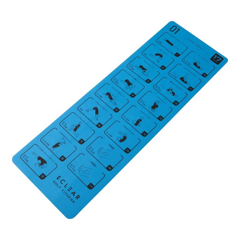 エレコム ゴルフ トレーニングマット ケアマット ケア ケアメニュー付 折り畳み 収納袋付 けが予防 ブルー HCG-CMT01BU