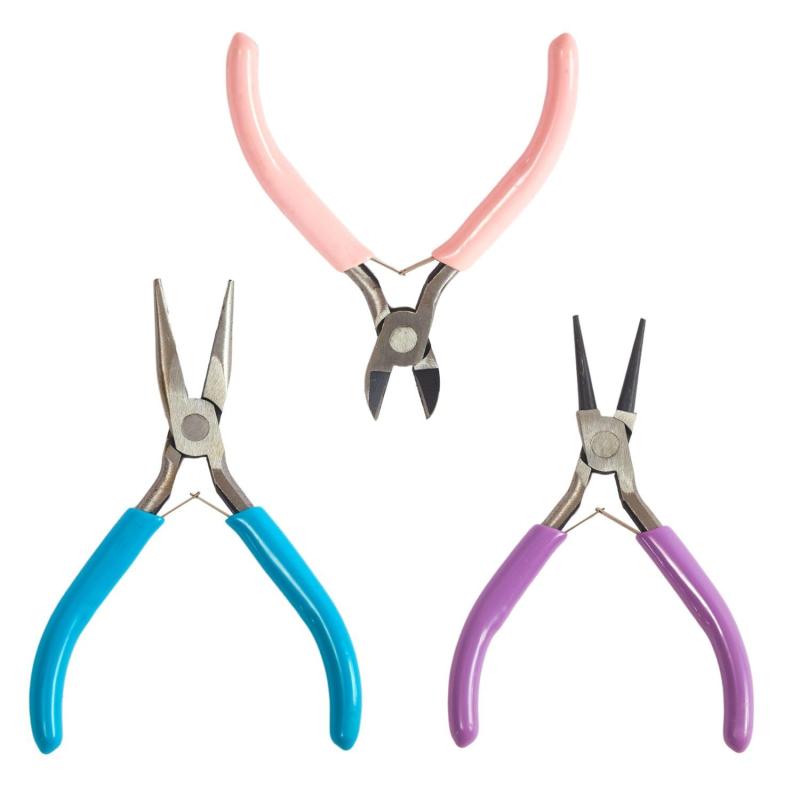 手芸用 ペンチ ペンチセット 3点セット 小型 多機能 軽量 手芸ツール 高耐久性 高炭素鋼製 防水 アクセサリー製作 DIY手芸用工具 曲げ..