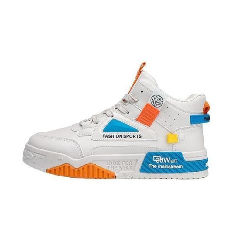 [FleurUneffe] バスケットシューズ メンズ バッシュ ハイカット スニーカー 26.5 27 cm 白スニーカー ..