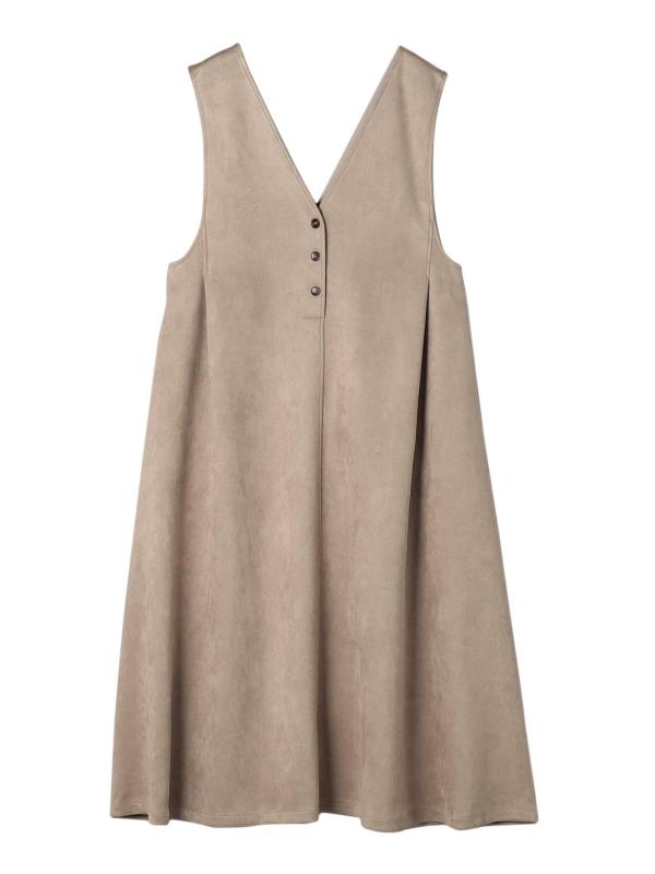 [コーエン] スウェードライクVネックジャンパースカート 76756460371 2370 BEIGE(23) L