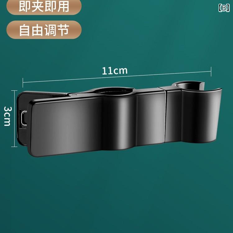 SUPERYOUのシャワー ステンレス ブラック グレー シルバー 固定 ベース 調節 可能 伸縮 ロッド ホルダー セット アクセサリー｜アングル3