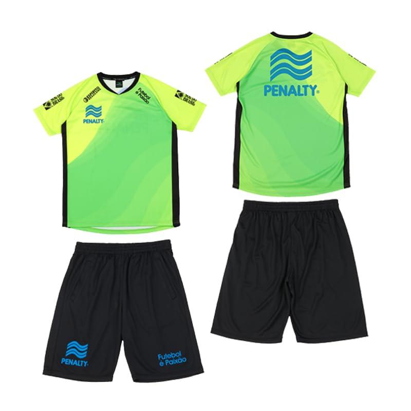 PENALTY(ペナルティ) サッカー フットサル プラクティス 上下セット ハイス・ライトプラスーツ上下セット PUS4022 Fイエロー L素材:ポリエステル100%機能:吸汗速乾半袖プラクティスシャツとショートパンツの上下セットです。