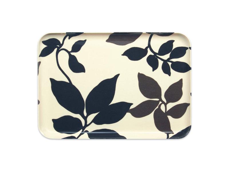 TATSU-CRAFT（タツクラフト） SR トレー M 33cm リーフ ブラウン 食洗機対応 電子レンジ対応 お盆 トレイ おしゃれ 食事 プラスチック カフェ 食事 小物 アクセサリー 白 キッチントレイ カフェト