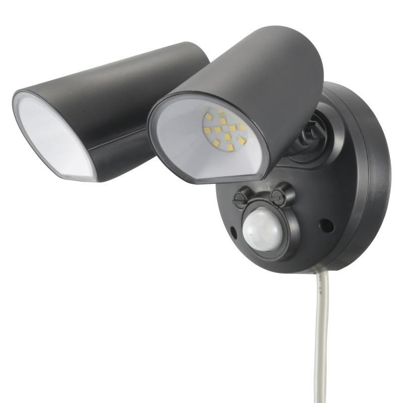 Rakuten - オーム(OHM) センサーライト 高速フラッシュで威嚇 AC電源 2灯 monban 防犯センサーライト コンセント式 2000ルーメン 屋外 セキュリティライト 人感センサー オーム電機 LS-A200A2 07-8816