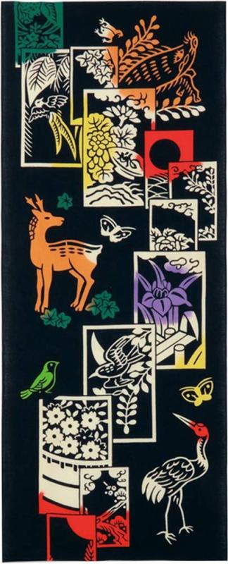 Miyamoto-Towel kenema 日本製 注染 手ぬぐい 花札 34×90cm