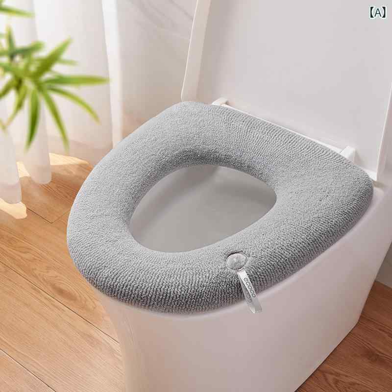 トイレ マット 便座 シート クッション 秋冬 オールシーズン グレー ベージュ 厚手...