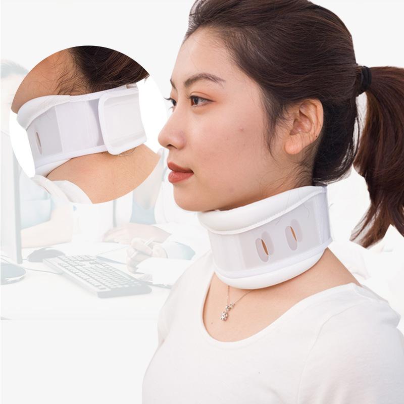 ネックサポーター 成人 子供 首 固定器 保護 白色 海綿 プラスチック 男女兼用 サポート ヘルスケア 首用 ホワイト