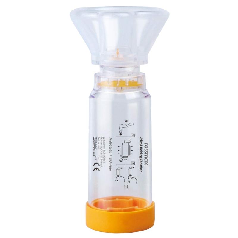 [ナビス] 吸入補助器 エアロスペーサー Mサイズマスク付 1～5歳 オレンジ / 7-4908-03