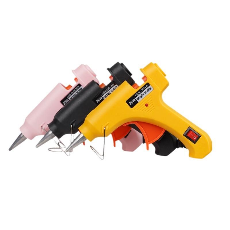 グルーガン 接着剤 ホットメルト 接着剤 セット DIY 工具 材料 黄色 緑 黒 青 ピンク