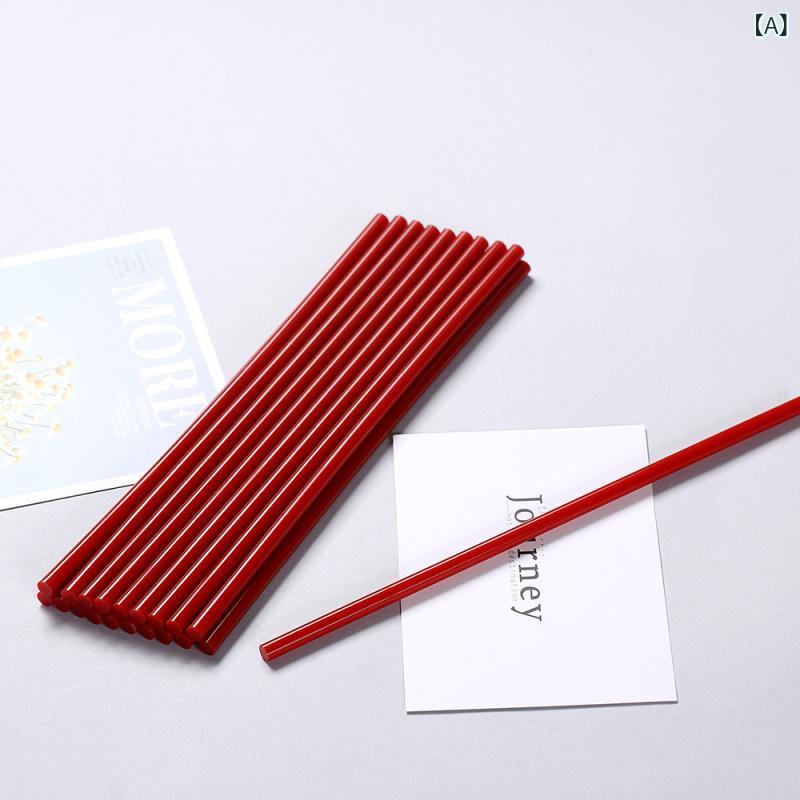SUPERYOUの接着剤 グルーガン 樹脂 セラミック ガラス 革 プラスチック 電子部品 金属 石材 紙 木材 絶縁 高粘着 7mm 11mm カラフル キラキラ 200mm｜アングル2