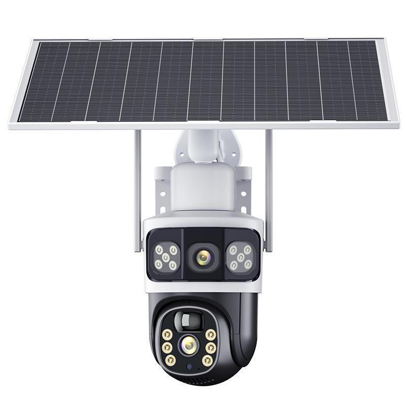 4G ソーラー カメラ 屋外 低消費電力 太陽光 監視 3画面 プラスチック 金属 室外 3画面 4G ソーラー 監視 32G 64G 128G メモリ 低照度 プラスチック 金属 室外
