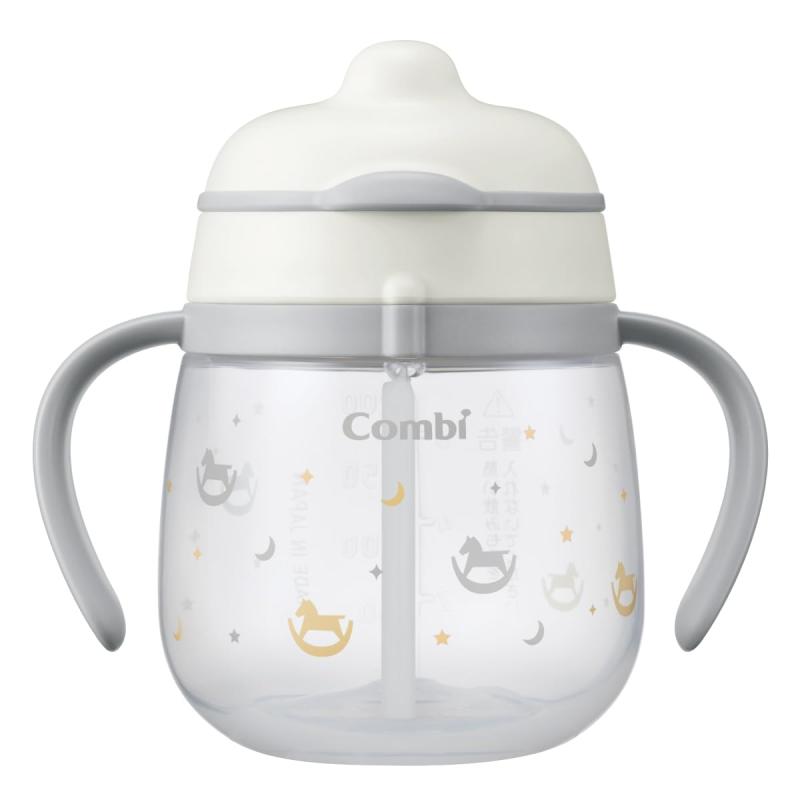 コンビ ラクマグ はじめてストロー 240 Q もくば 4ヶ月頃から4か月頃から始められる、日本製マグシリーズくわえるだけで飲み物が出るプッシュストローストロー飲みにチャレンジWラクピタ構造で漏れにくい飲み口とパッキンが一体形状で洗いやすい