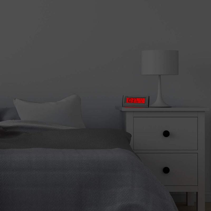 リズム(RHYTHM) 目覚まし時計 電波時計 暗所 自動 点灯 ライト 白 6.7x16x4.5cm 8RZ216SR03 [2]