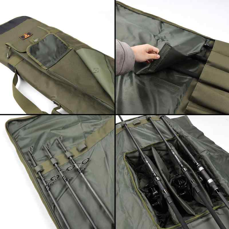 其它 - 釣り具 魚竿 釣竿 ケース 1.5m 2.1m 携帯用 折り畳み 防水 牛津布 釣具 収納 防刮 拉链 黒 グレー