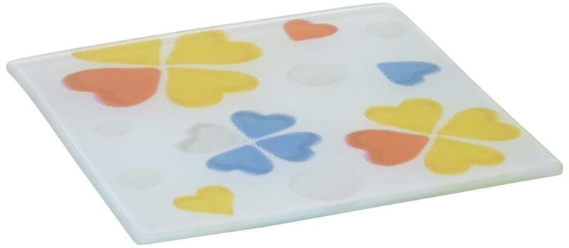 トルネ 『ガラス鍋敷』 角型 クローバー NBS-89