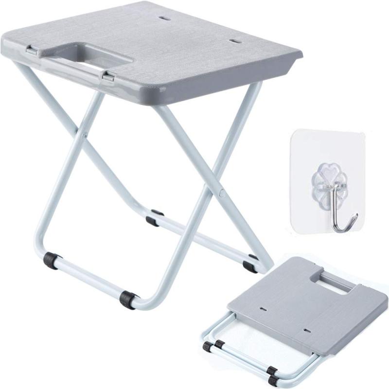 折りたたみチェア 折り畳み椅子 折り畳み式の腰掛け 風呂いす アウトドアチェア グレー 滑り止め お釣り 登山 花火大会 運動会 バーベキュー 防災グッズ 折り畳み椅子 折りたたみステップ