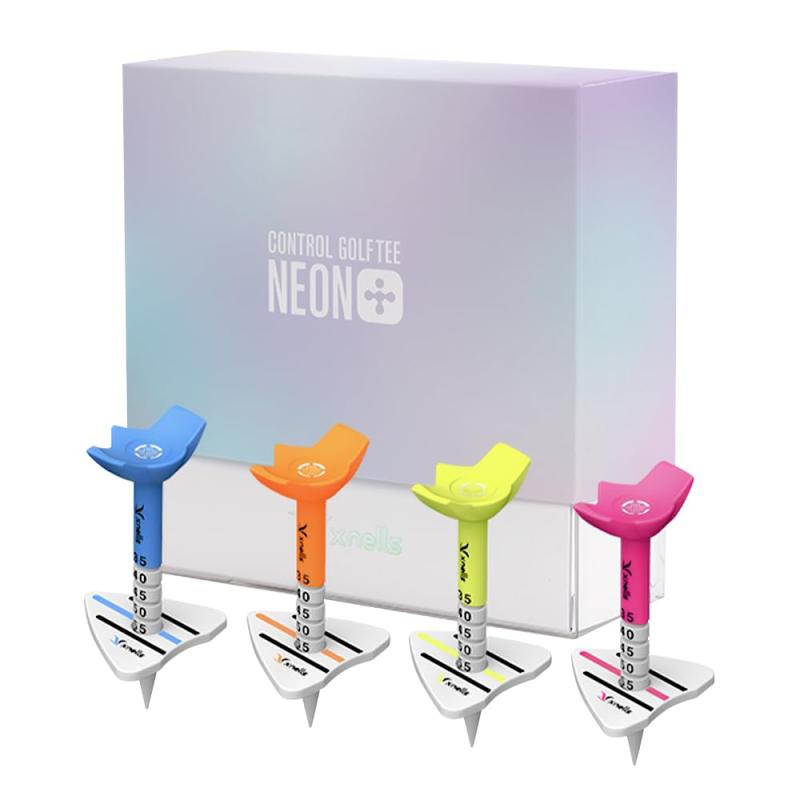 TECH SKIN コントロールゴルフティーネオンプラス 35mm - 55mm 新デザイン 高さ調節可能 折れにくい ボ..