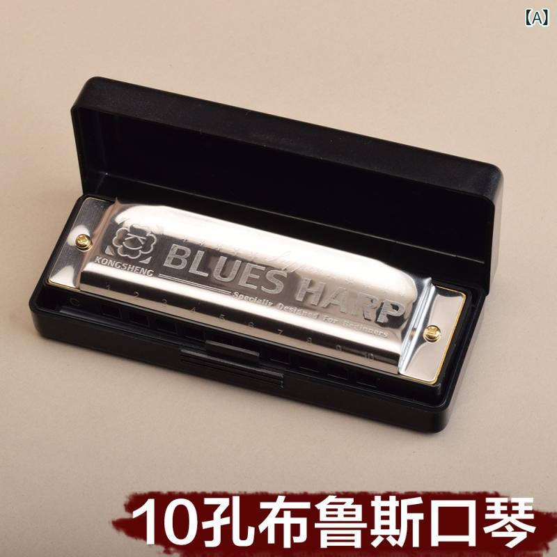 SUPERYOUの口琴 子供 初心者 学生 合金 携帯 収納 音楽 楽器 銀 金｜アングル2