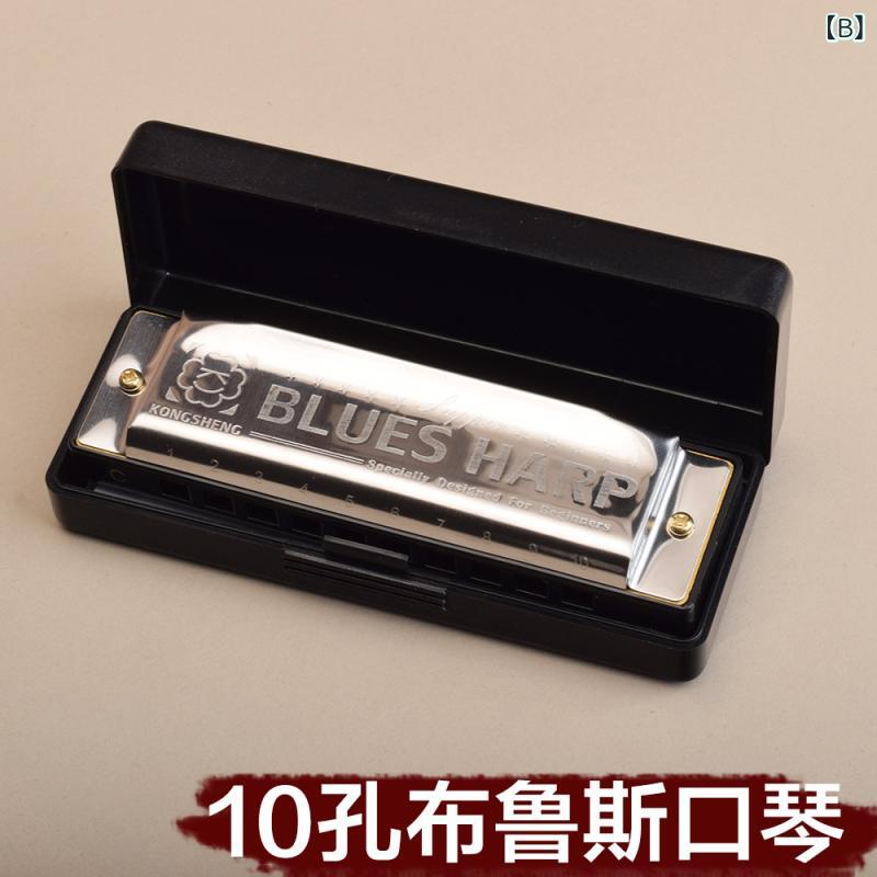 SUPERYOUの口琴 子供 初心者 学生 合金 携帯 収納 音楽 楽器 銀 金｜アングル3