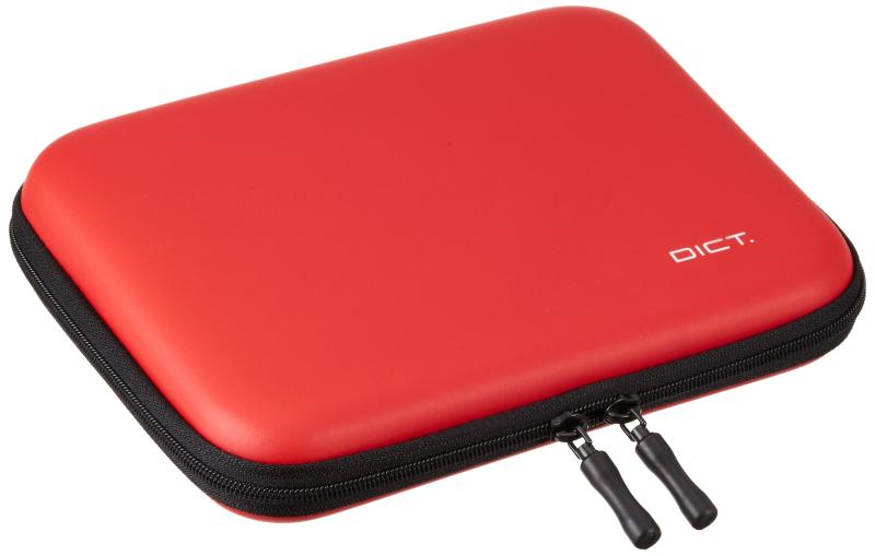 エレコム 電子辞書ケース セミハードタイプ イヤホン/タッチペン収納ポケット付 レッド DJC-006RD