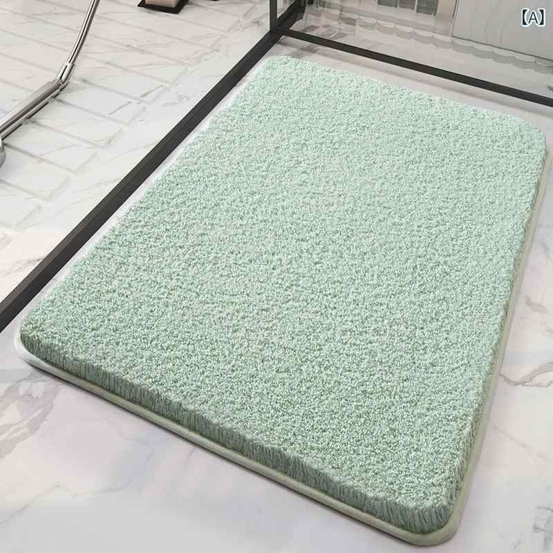 バスマット メンズ レディース 綿 長綿 極簡 グレー ベージュ グリーン 方形 吸水 防滑 洗濯可 40x60cm 50x80cm 60x90cm 浴室 洗面所 シンプル モダン 家庭用 厚手 superyou-10478236 SUPERYOU サンプル画像2