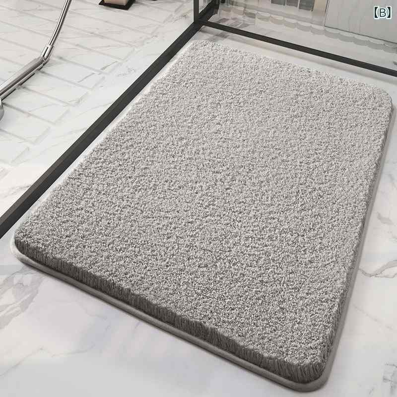 バスマット メンズ レディース 綿 長綿 極簡 グレー ベージュ グリーン 方形 吸水 防滑 洗濯可 40x60cm 50x80cm 60x90cm 浴室 洗面所 シンプル モダン 家庭用 厚手 superyou-10478236 SUPERYOU サンプル画像3