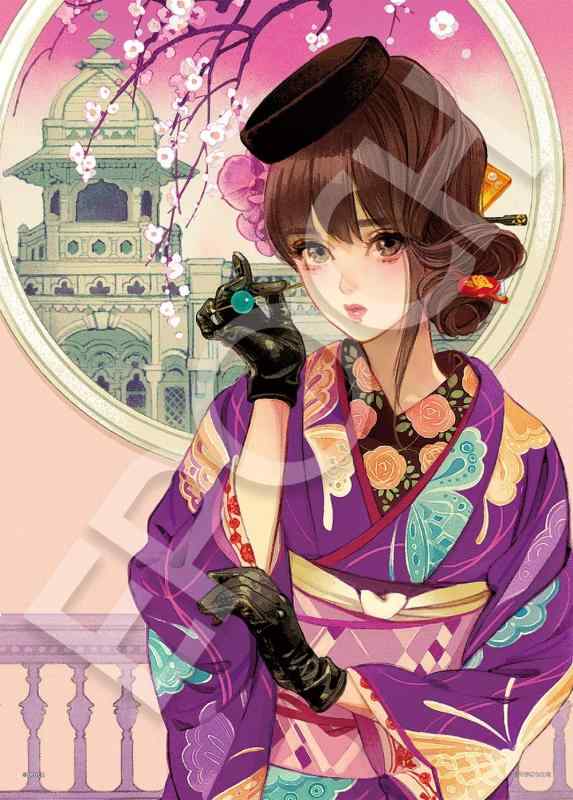 エポック社 500ピース ジグソーパズル イラスト/アート マツオヒロミ 丸窓 (38×53cm) 06-126s のり付き..