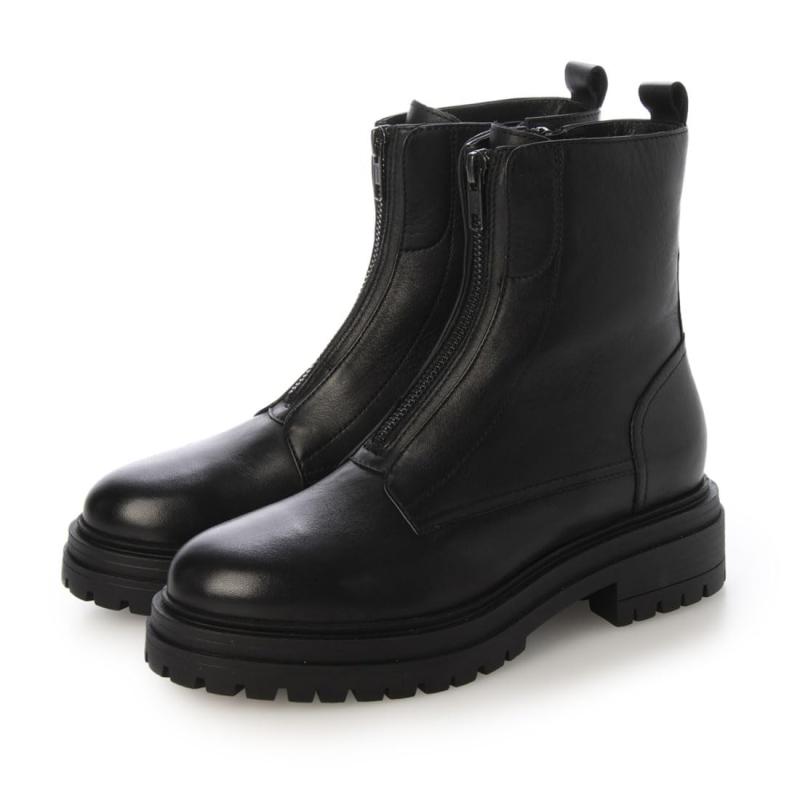 [イーボル] ファッションブーツ 本革センタージップブーツ BL 22.5 cm