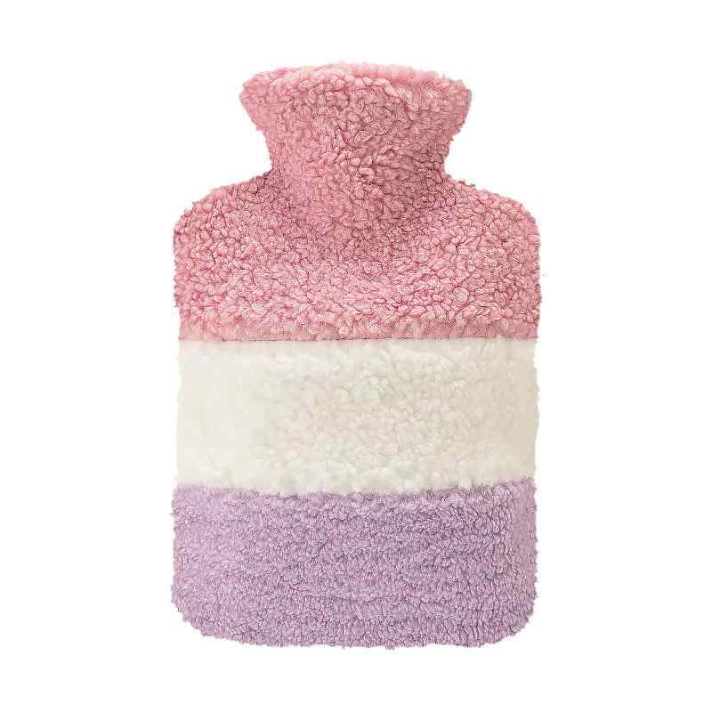 温水ボトル 女性用 注水式 防爆 PVC 暖手袋 ピンク 白 紫 茶 灰 オレンジ 黄 緑 1000ml 1500ml 冷熱両用 ハンドウォーマー 足元 背中 腰 腹部 暖め 柔らかい 布カバー 大容量