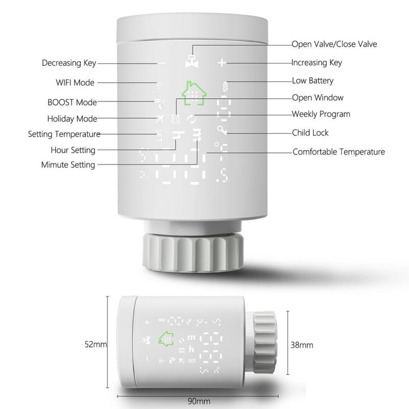 スマートホーム 暖房 温調 バルブ 省エネ 恒温 制御 アプリ タイマー 音声 Zigbee インテリジェント スイッチ
