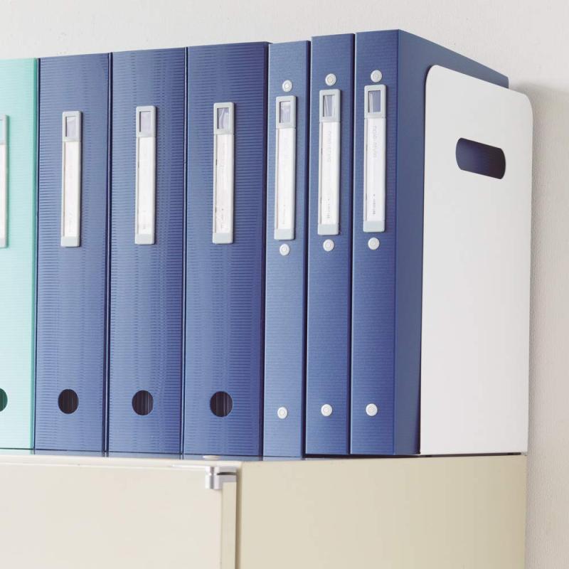 リヒトラブ ブックエンド 本立て ハイタイプ マグネット付き L型 黒 A7351-24