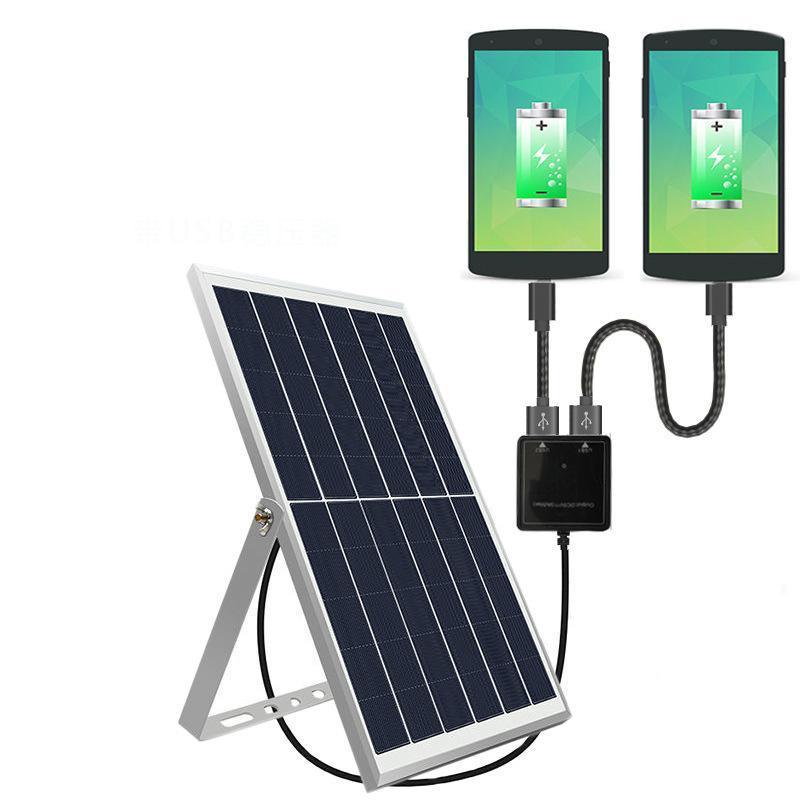 ソーラー充電パネル 充電ランプ USB スマホ 充電 防水 急速充電 アウトドア 携帯 ...