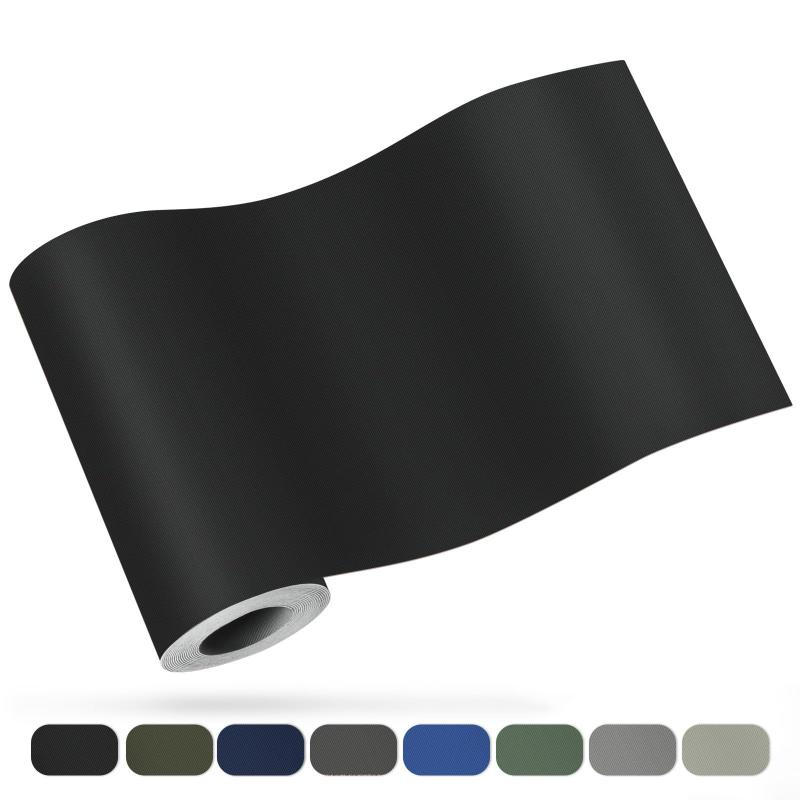 テント補修テープ バイクシート補修 10×160cm 自己粘着 ナイロン補修シート バイク シート 補修 傘修理キット、ダウンジャケット、寝袋、リュックナイロンパッチキット(ブラック)