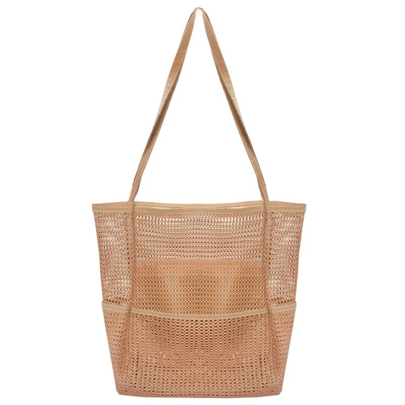 [Cinvo] プールバッグ メッシュバッグ トートバッグ 大容量 ビーチバッグ 折り畳み可能 軽量 頑丈 5つ..