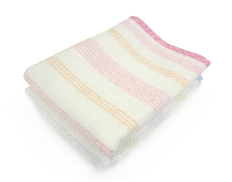Rakuten - Kosugizen 泉州タオル バスタオル 泉州産 プリズムボーダー 2色各1枚入 62×120cm 乾きやすい 薄手タイプ 2枚セット K-6008-2