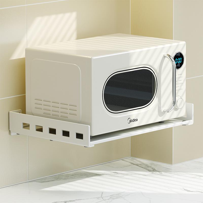キッチン 収納棚 壁掛式 ホワイト 炭素鋼 北欧風 シングル ダブル 電子レンジ トー...