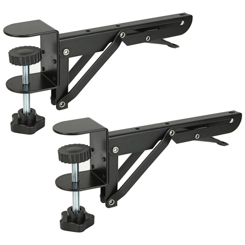 RILIHII デスクエクステンダー【2個入り】,折りたたみ,パンチング不要,デスククランプ,折りたたみ マウ..