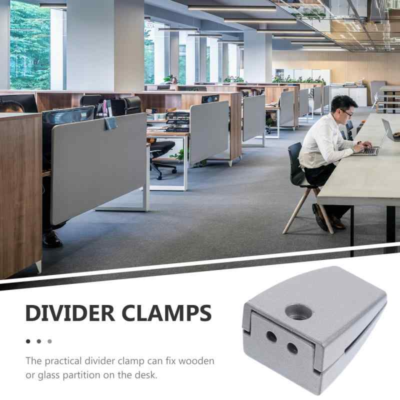 ledmomo 4個 デスク パーテーション パーテーション クランぷ台座 アクリル板 固定 金具 仕切り板 アルミ合金 ネジ差し込み 4-20mmクリップ オフィスデスク 間仕切り 板 固定 下見板張りクリッ